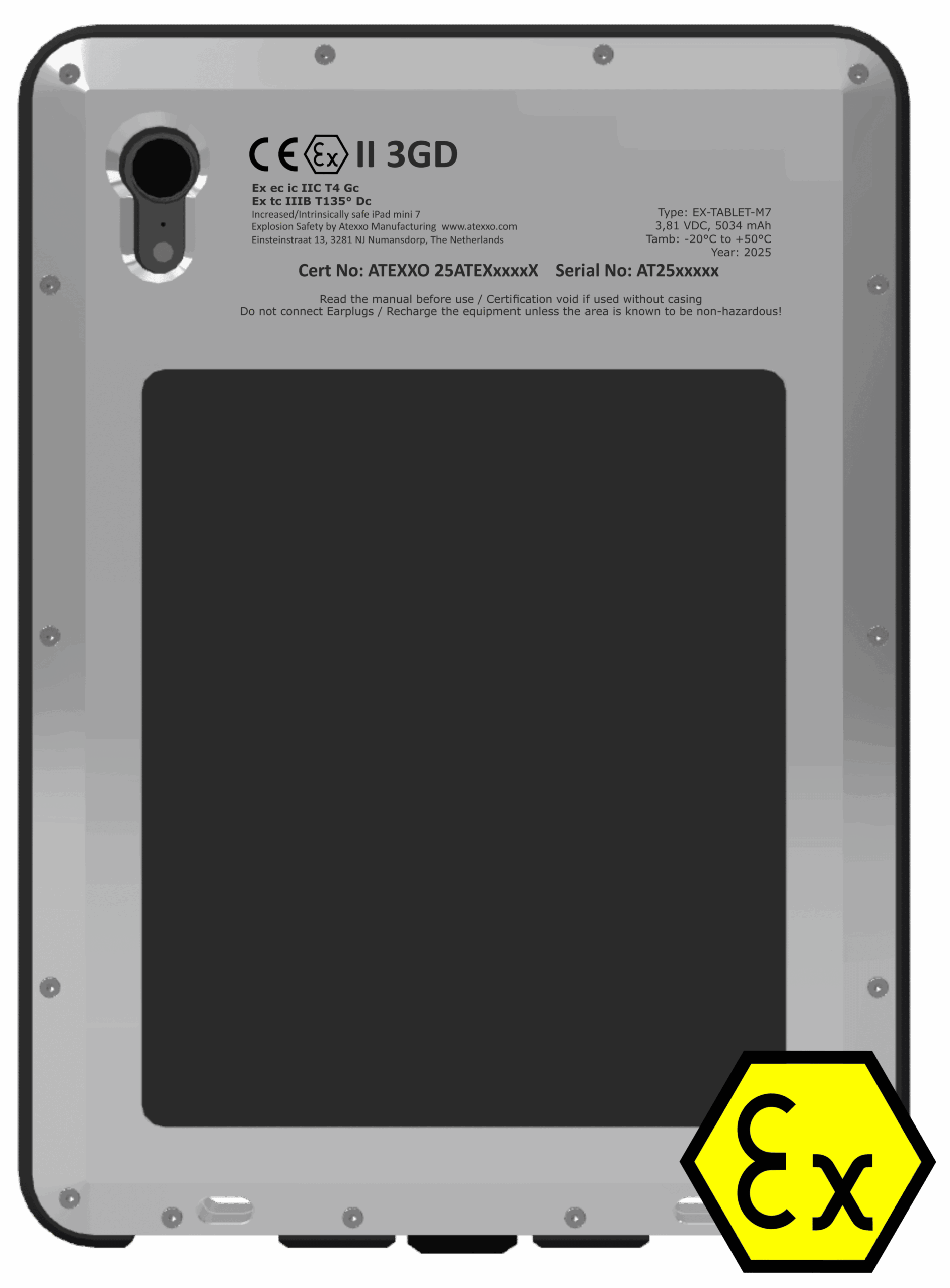 Explosion Proof iPad Mini 7 (Ex Zone 2) (back)