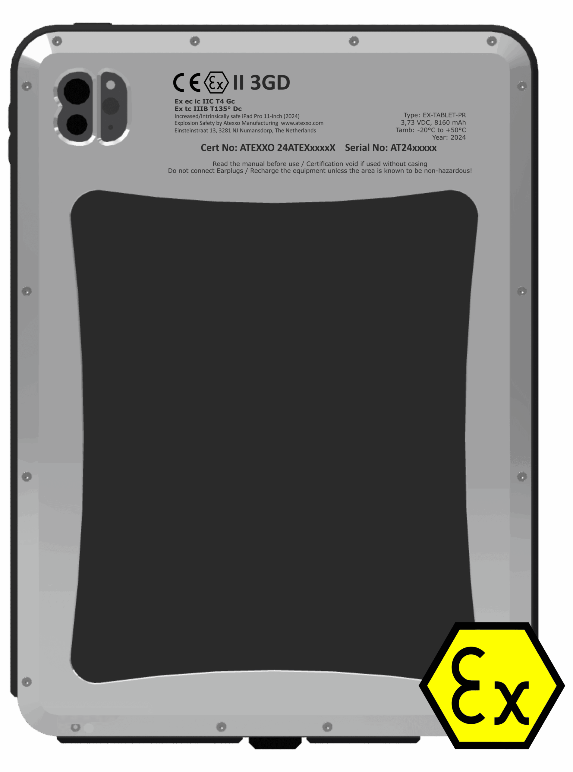 Explosion Proof iPad Pro (2024) (Ex Zone 2) (back)