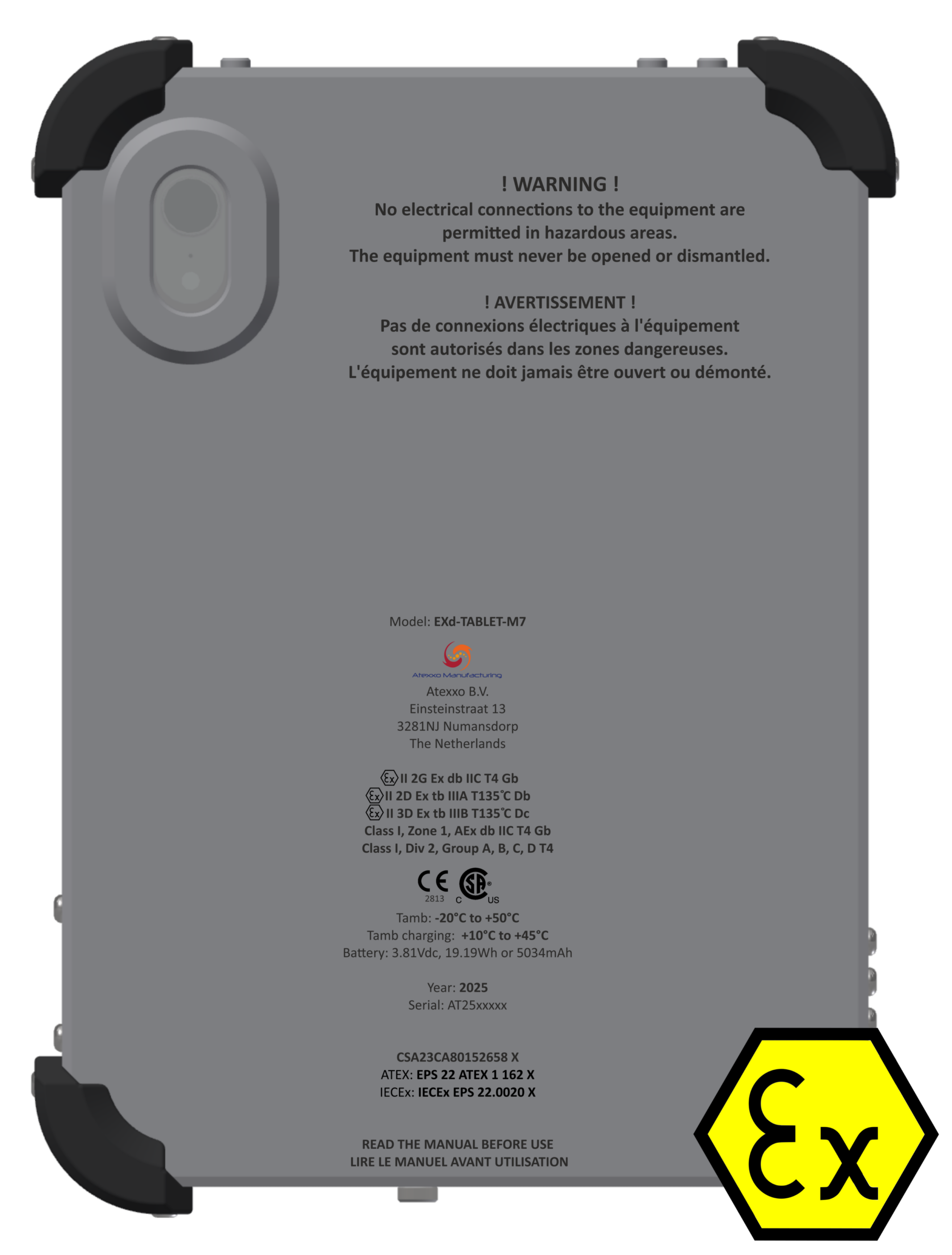 Explosion Proof iPad Mini 7 (Ex Zone 1) (back)