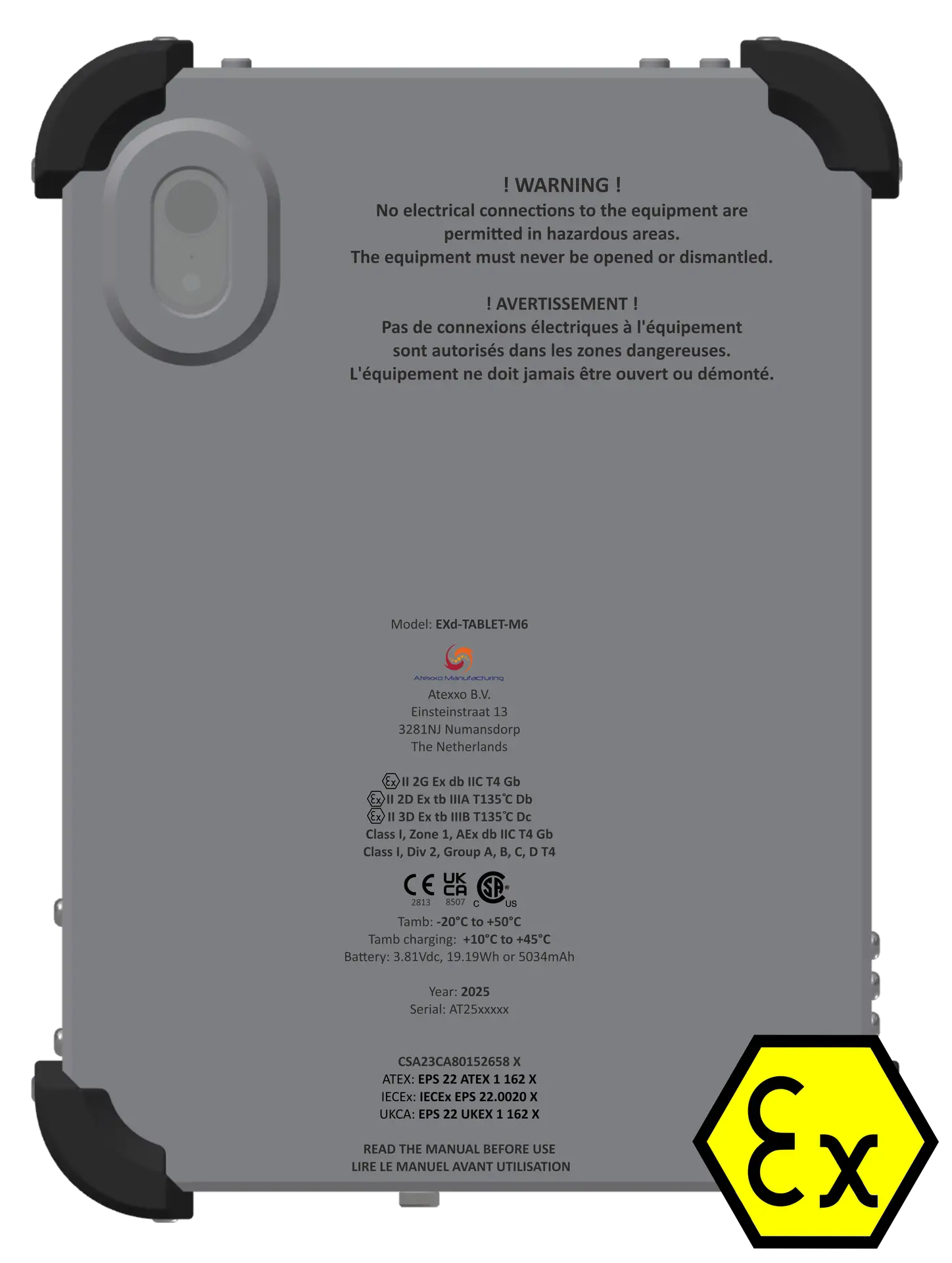 Explosion Proof iPad Mini 6 (Ex Zone 1) (back)