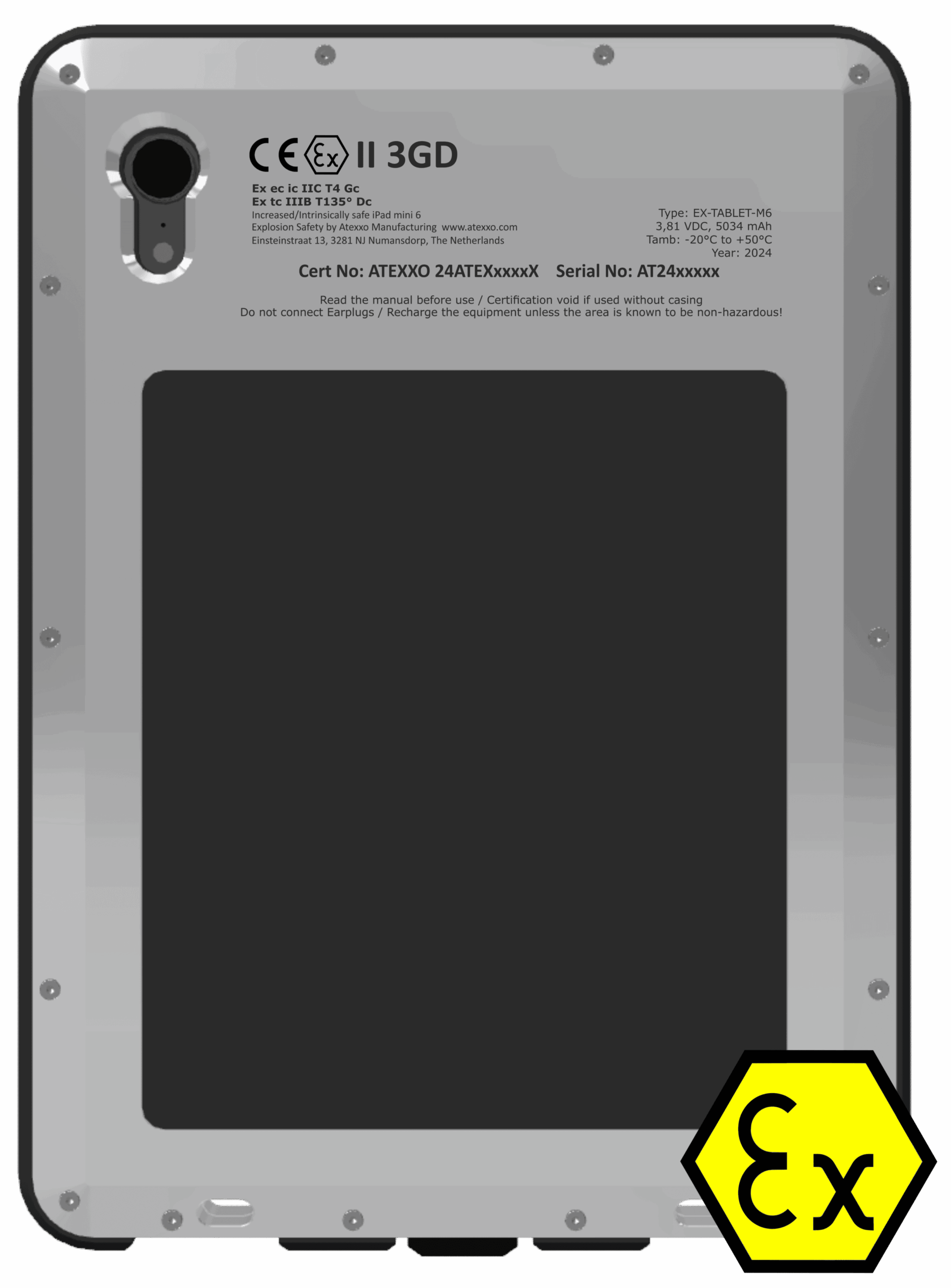 Explosion Proof iPad Mini 6 (Ex Zone 2) (back)