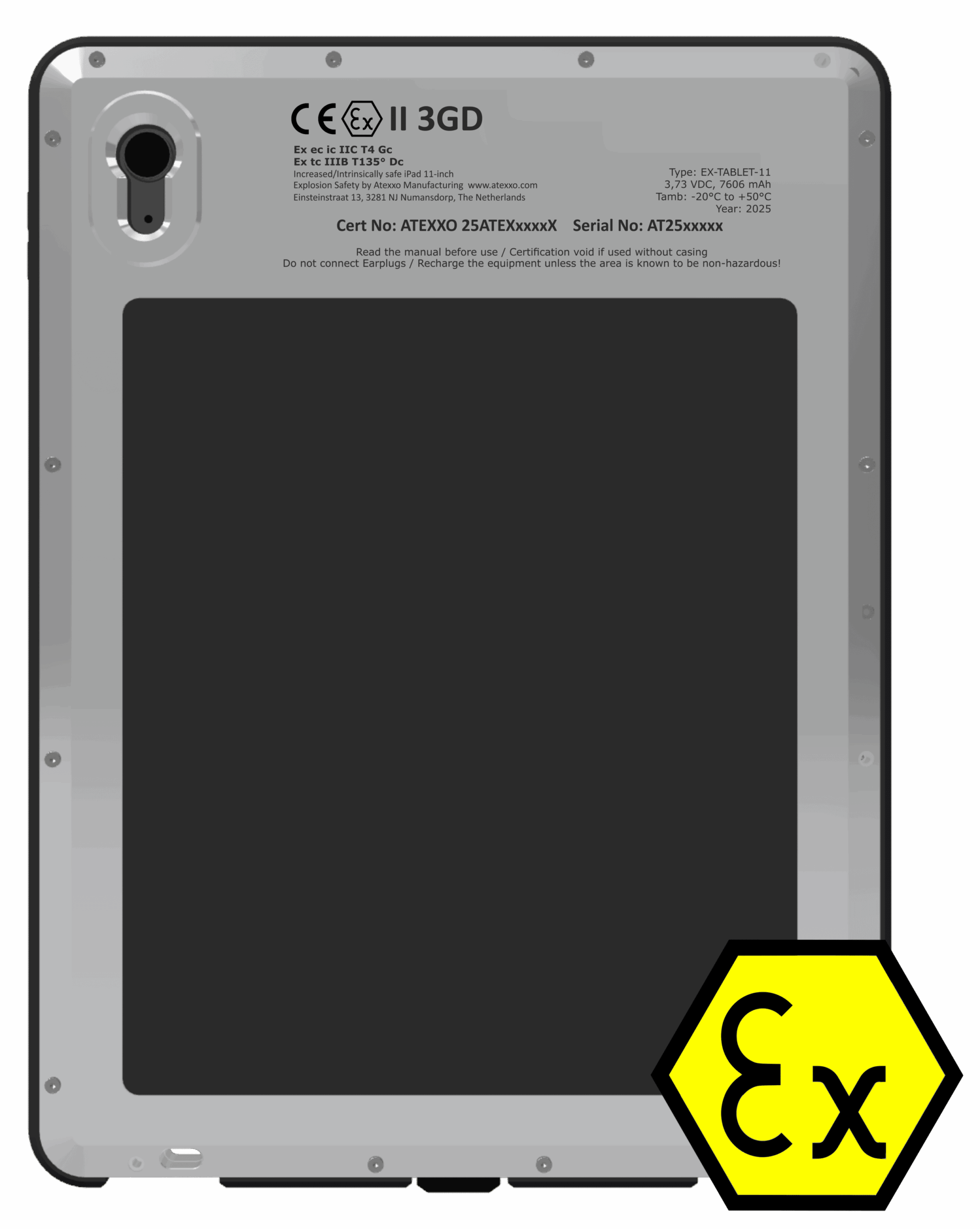 Explosion Proof iPad (A16) (Ex Zone 2) (back)