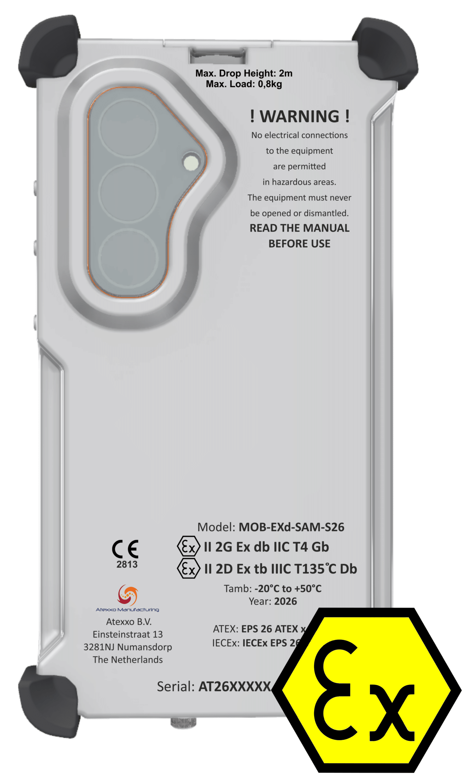 Atex mobile phone Samsung Galaxy S26 Zone 1 back